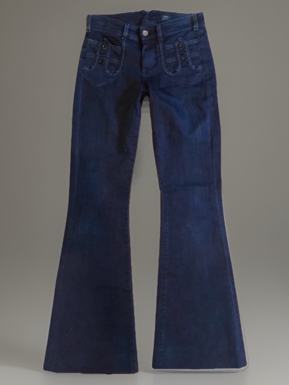 DARK WASH FLARE LEG WAIST DENIM JEANS COH citizens of humanity